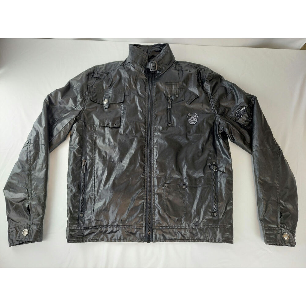 Epic Hero Biker Goth Jacket New York City Men's Limited Edition Black Full Zip L